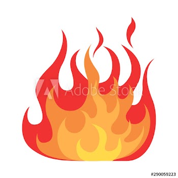 Red and orange fire flame