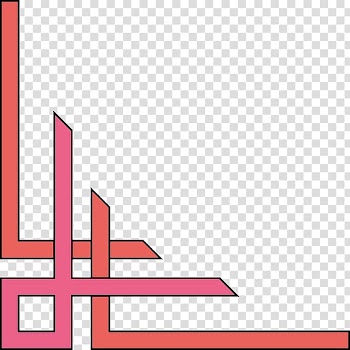 Red and pink border, Borders and Frames Free content Drawing , Simple Corner Border Design transparent background PNG clipart