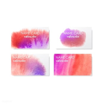 Red and purple watercolor style cards vector .. | Free stock vector - 530667