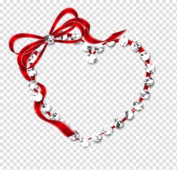 Red and silver heart artwork, Heart , Hearts and Diamonds Decor transparent background PNG clipart