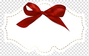 Red and white board illustration, Ribbon Award, Label with Red Bow Template transparent background PNG clipart