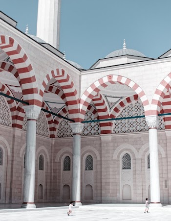 Red and White Building