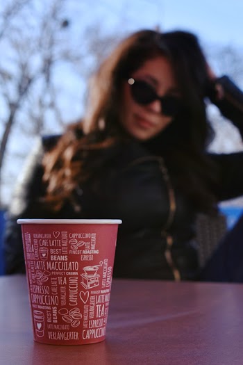 Red and White Cup on Wooden Table
