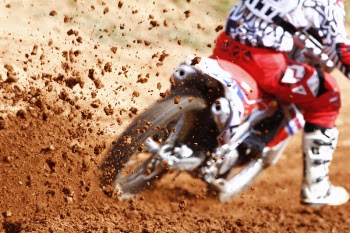Red and White Dirt Bike
