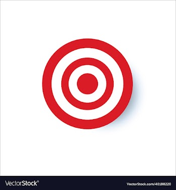 red and white empty target board