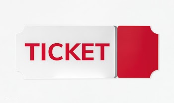 Red and white entrance ticket icon | Free stock psd mockup - 514470
