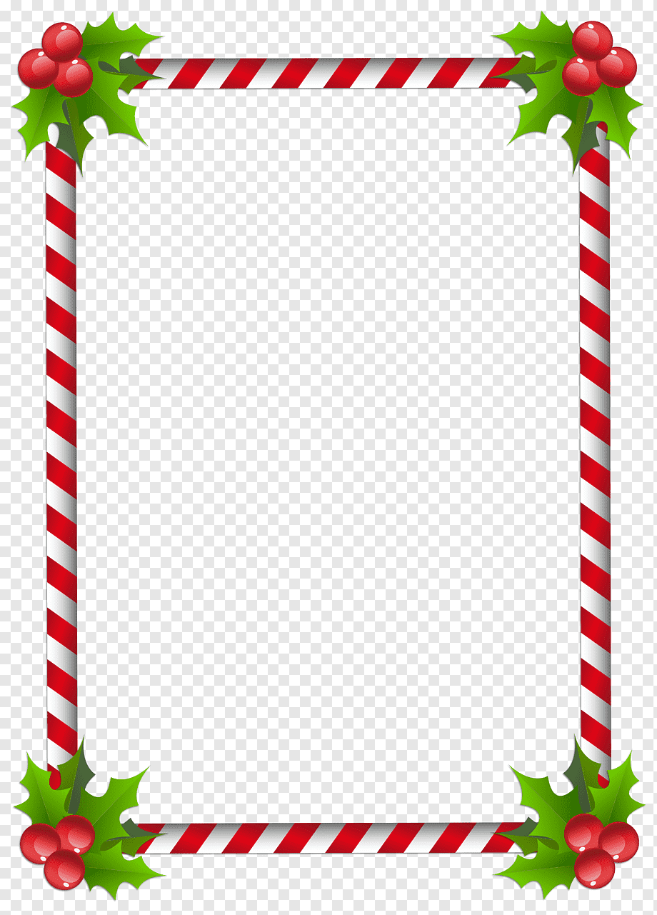 red and white frame, Santa Claus Christmas tree Frames, page border, border, leaf, holidays png