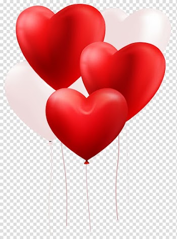 Red and white heart balloons, file formats Lossless compression, Heart Balloons transparent background PNG clipart