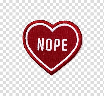 , red and white heart patch transparent background PNG clipart