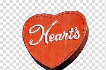 , red and white Heart's signage transparent background PNG clipart