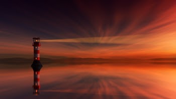Red and White Lighthouse