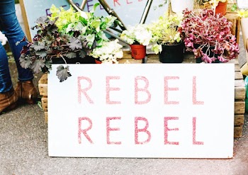 Red and White Rebel Board Decor