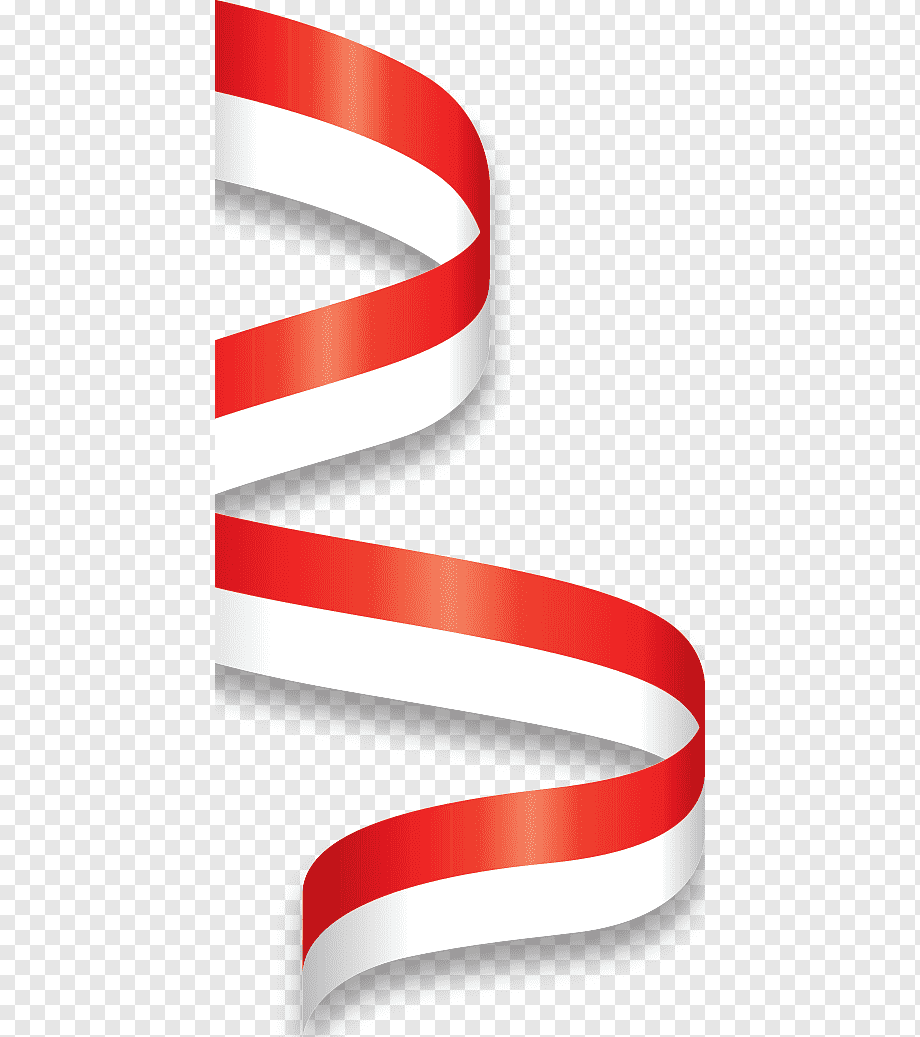 red and white ribbon, Flag of Indonesia Indonesian Flag of Malaysia, Bendera, game, ribbon, flag png