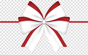 Red and white ribbon illustration, Ribbon White Red , Red White Bow transparent background PNG clipart