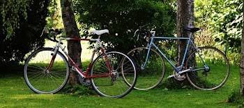 Red and White Road Bike