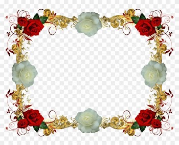 Red And White Rose Frame 3 By Lady1venus On Deviantart - Red Roses Greeting Cards