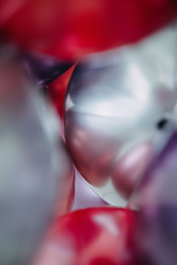 Red and White Round Ornament