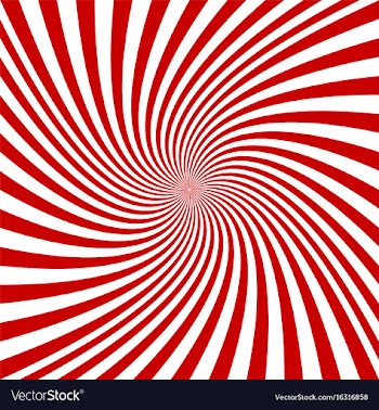 Red and white spiral background vector image