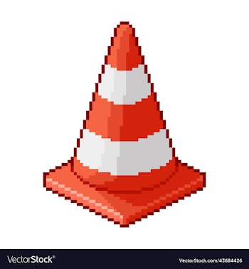 red and white traffic cone