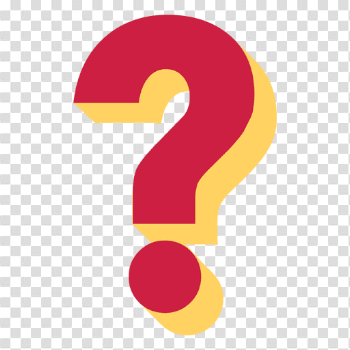 Red and yellow 3d question mark - Transparent PNG & SVG vector