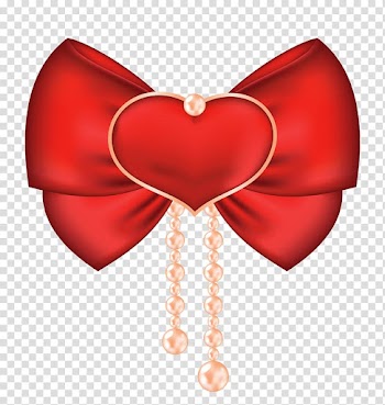 Red and yellow bow illustration, Valentine's Day Heart Bow and arrow , Red Bow with Heart transparent background PNG clipart