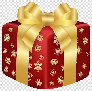 Red and yellow floral gift box illustration, Christmas gift Christmas gift 3D computer graphics , Christmas Red Gift transparent background PNG clipart