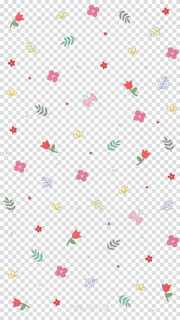 Red and yellow flower illustration, Hand-painted flowers background transparent background PNG clipart