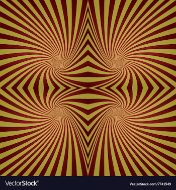 Red and yellow seamless swirling rays pattern vector image