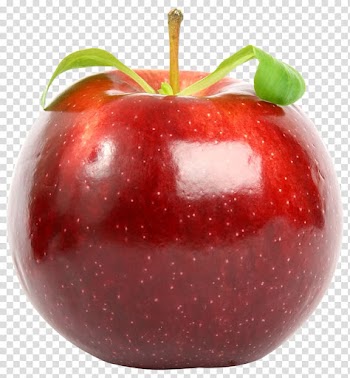 Red apple fruit , Apple , Red Apple with Leaf transparent background PNG clipart
