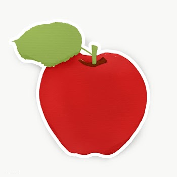 Red apple paper craft illustration sticker  | Free  transparent png - 2337933