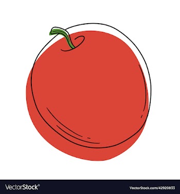 red apple stylized fruits