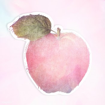 Red apple watercolor style sticker design element illustration | Free  illustration - 2338366