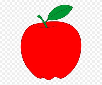 Red Apple With Green Leaf Free Vector Clipart - Transparent Background Apple Clipart