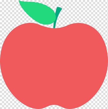 , Red apple with leaves transparent background PNG clipart