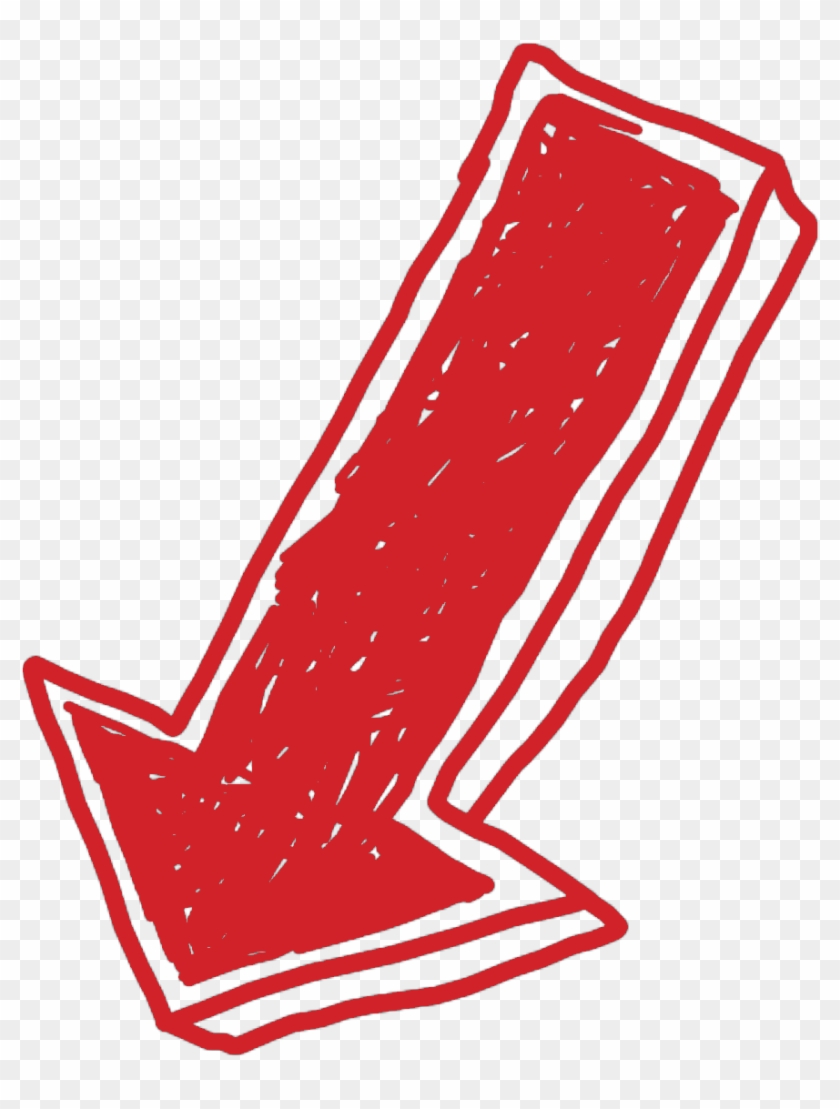 Red Arrow - Doodle Art Tanda Panah