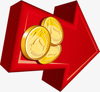 Red Arrow Metal Coin Element, Wheat Ai, Modified, Hand Painted PNG ...