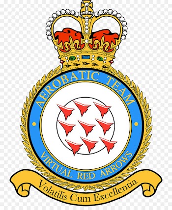 Red Arrows RAF Atherstone Logo Heraldic badges of the Royal Air Force - sti badge 