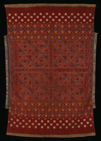 Red background embroidered in geometric | Free Photo - rawpixel