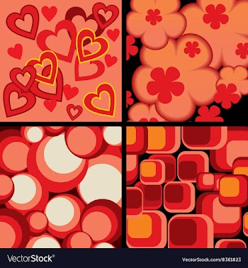 Red Background Set for Design vector image