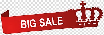 Red background with Big Sale text overlay, Port Moresby Ensisi Valley Sales Delta Natural Gas Company, Inc., Big Sale Label with Crown transparent background PNG clipart