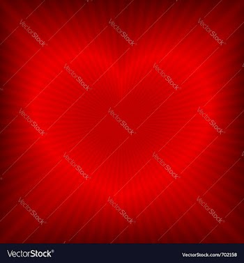 					Red background with heart vector image														