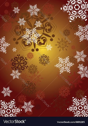 Red Background with Snowflakes vector image