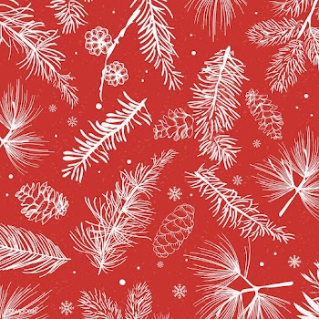 Red background with winter decoration vector | Free stock vector - 519133