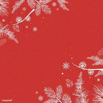 Red background with winter decoration vector | Free stock vector - 519135