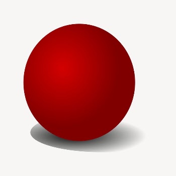 Red ball sticker, sport equipment | Free PSD - rawpixel