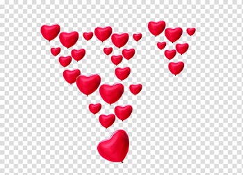 Red Balloon, Love fluttering red balloons transparent background PNG clipart
