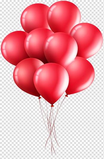 Red balloons illustration, Red Balloon , Red Balloons transparent background PNG clipart