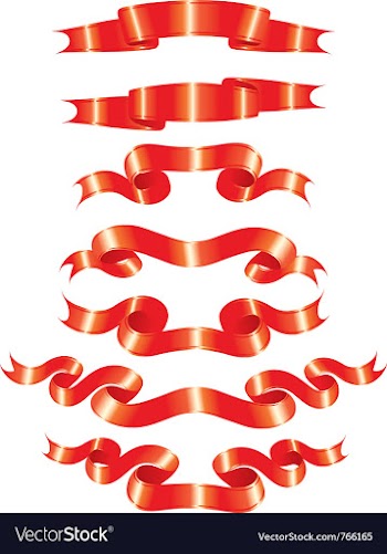  					Red banners set vector image														
