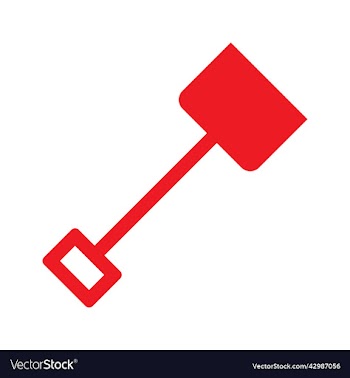 red beach shovel icon