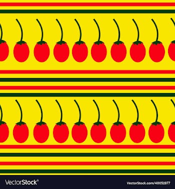 red berry striped seamless pattern